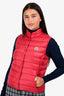 Moncler Red Light Down Quilted Puffer Vest Size 2
