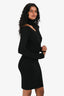 A.L.C. Black Rib Knit Turtleneck Cutout Mini Dress Size S