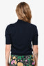 Jil Sander Navy Cashmere Mock Neck Sweater Size 34
