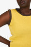 Valentino Yellow/Brown Wool Colour Block Vest Size L