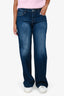 L'Agence Dark Indigo Wide Leg Jeans Size 28