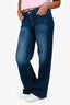 L'Agence Dark Indigo Wide Leg Jeans Size 28
