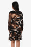Roberto Cavalli Brown Fitted Midi Dress Size 40