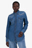 Saint Laurent Blue Denim Western Button-Up Top Size S Mens