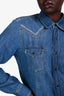 Saint Laurent Blue Denim Western Button-Up Top Size S Mens