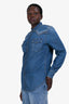 Saint Laurent Blue Denim Western Button-Up Top Size S Mens