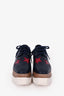 Stella McCartney Navy/Red Leather Star Platform Sneakers Size 35.5