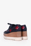 Stella McCartney Navy/Red Leather Star Platform Sneakers Size 35.5