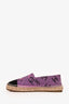 Pre-Loved Chanel™ Purple/Black Canvas Quilted CC Logo Espadrilles Size 38