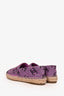 Pre-Loved Chanel™ Purple/Black Canvas Quilted CC Logo Espadrilles Size 38