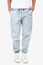 Alexander Wang Blue Denim Monogram Jogger Style Jeans Size M