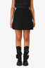 Christian Dior Black Wool Heart Pocket Skirt Size 6 US