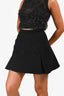 Christian Dior Black Wool Heart Pocket Skirt Size 6 US