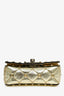 Valentino Gold Leather Rockstud Micro Bag with Strap
