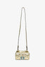 Valentino Gold Leather Rockstud Micro Bag with Strap
