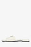 Prada White Leather Triangle Slide Sandals Size 38