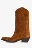 Saint Laurent Brown Suede Western Boots Size 38