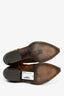 Saint Laurent Brown Suede Western Boots Size 38