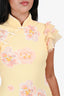 Sau Lee Yellow/Pink Floral'Gemma' Maxi Dress Size 6
