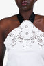 LPA White Cotten/Linen Eyelet Halter Mini Dress Size M