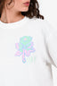 Christian Dior X Alex Foxton White/Pink Flower Logo Crew Neck T-Shirt Size M Mens