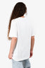 Christian Dior X Alex Foxton White/Pink Flower Logo Crew Neck T-Shirt Size M Mens