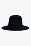 Maison Michel Paris Blue Wool Wide Brim Hat Size S