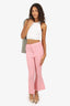 Smythe Pink Cropped Flare Trousers Size 00