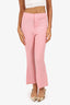 Smythe Pink Cropped Flare Trousers Size 00