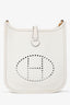 Hermès 2024 Blanc Clemence Leather Evelyne TPM