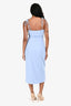 Camila Coelho Blue Satin 'Aaliyah' Midi Dress Size XS