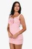 Majorelle Pink Tweed Rosette Tank + Midi Skirt Set Size XS