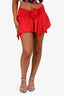 Lovers and Friends Red Rosette Mini Skirt Size XS