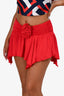 Lovers and Friends Red Rosette Mini Skirt Size XS
