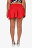 Lovers and Friends Red Rosette Mini Skirt Size XS