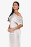 Amsale Champagne Silk Off The Shoulder Gown Size 2