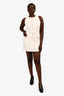 L'academie Cream Boucle Button Sleeveless 'Dapheen' Mini Dress Size M