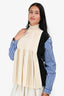 Prada 2020 Cream/Multicolour Striped Pleated Blouse Size 42