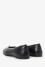 Giuseppe Zanotti Black Leather Zip Detail 'Oraine' Ballet Flats Size 39
