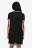 Pre-Loved Chanel™ Cotton Black Knit White Detail Pocket Mini Dress Size 36
