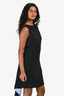 Christian Dior Black/Blue Asymmetrical Sleeveless Dress Size 6 US