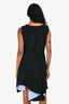Christian Dior Black/Blue Asymmetrical Sleeveless Dress Size 6 US
