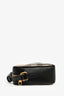 Burberry Brown Novacheck Canvas Black Leather Camera Crossbody