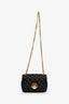 Versace Black Quilted Leather Pouch Chain Crossbody