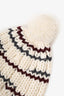 Prada Cream Wool Knitted Pom-Pom Beanie