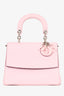 Christian Dior 2014 Pink Pebbled Calfskin Be Dior Mini Flap Bag