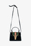 Gucci Black Velvet GG Web Sylvie Mini