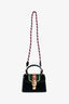 Gucci Black Velvet GG Web Sylvie Mini