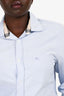 Burberry Blue Cotton Oxford Button-Up Shirt Size  M