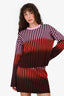 Opening Ceremony Pink/Brown Ombre Cotton Striped Sweater + Mini Skirt Set Size S